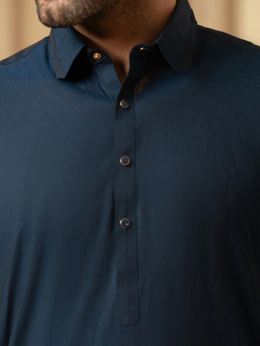 DARK BLUE COTTON KAMEEZ SHALWAR | ALWA-KS-596/AM-6345B - Image 4