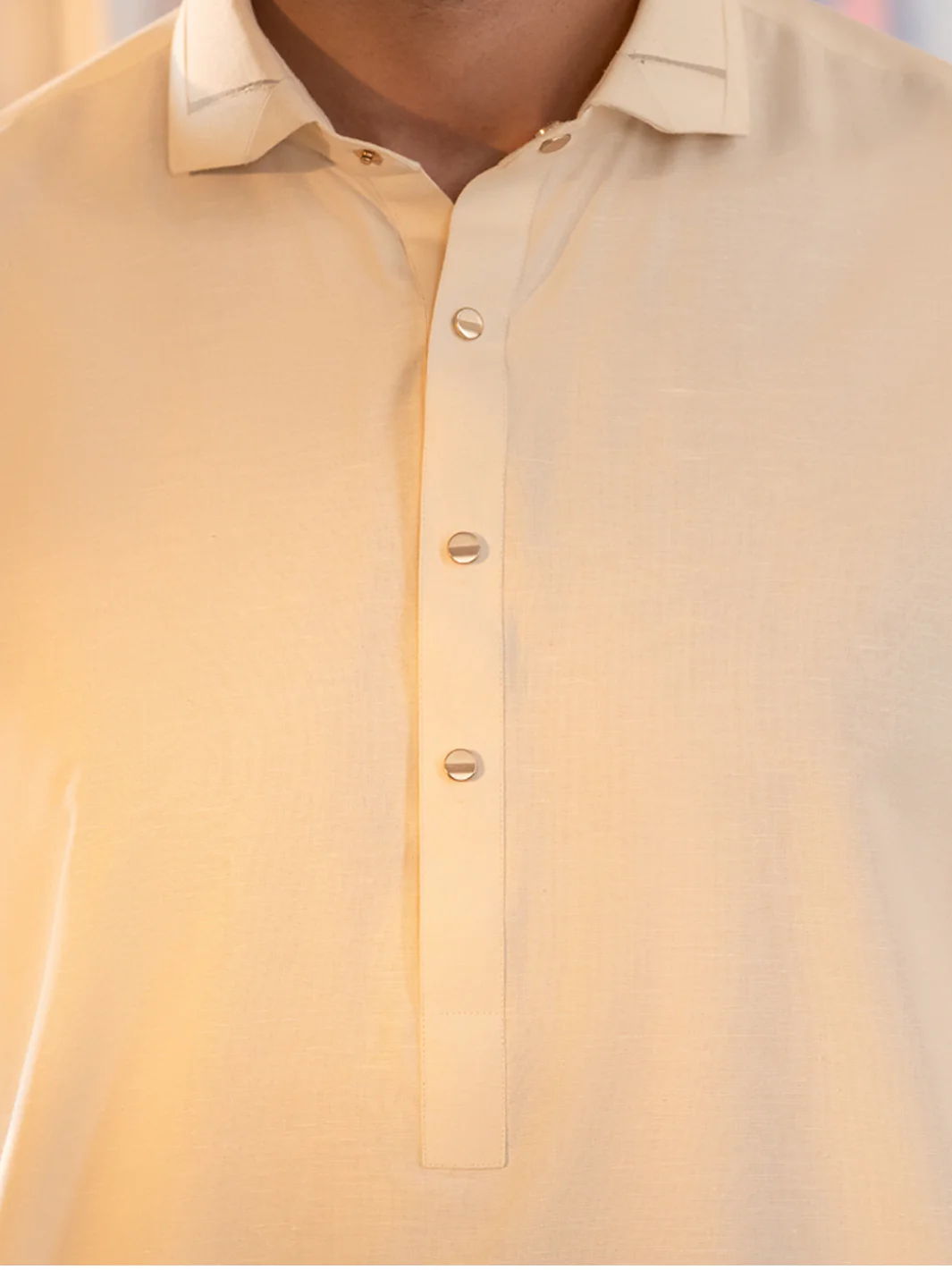 OFF WHITE BLENDED KAMEEZ SHALWAR | ALWA-KS-618/AM-15083B - Image 4