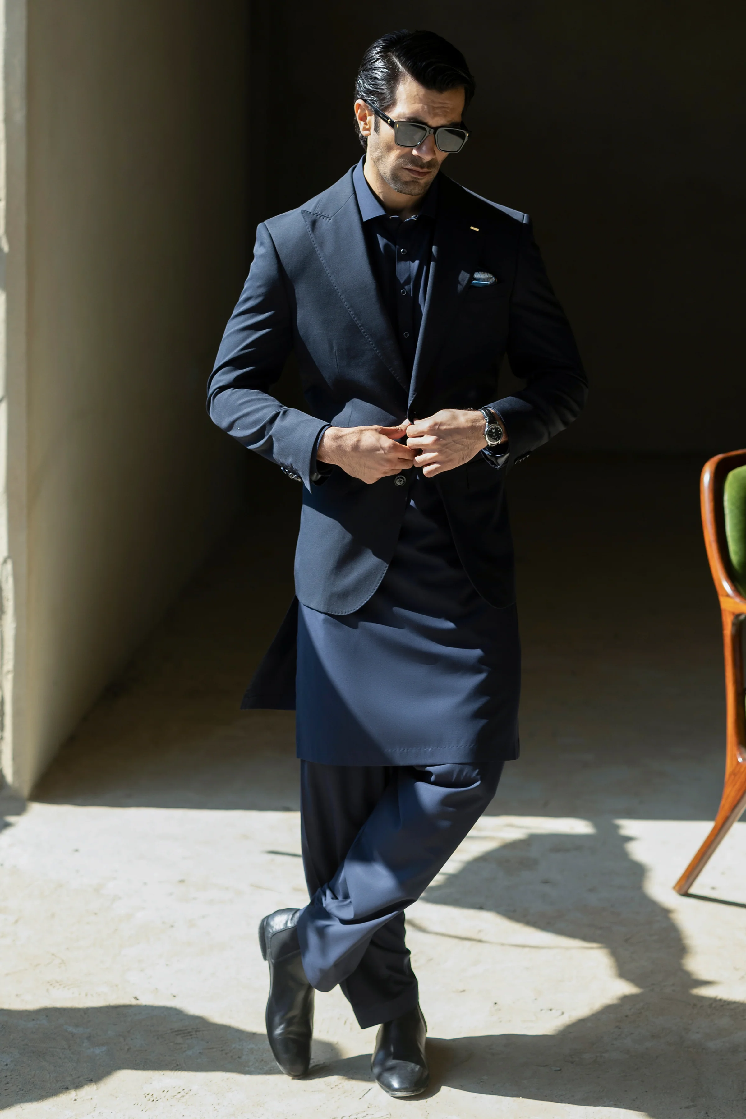 NAVY KAMEEZ SHALWAR | CCMKS-S-39649-A4 - Image 3