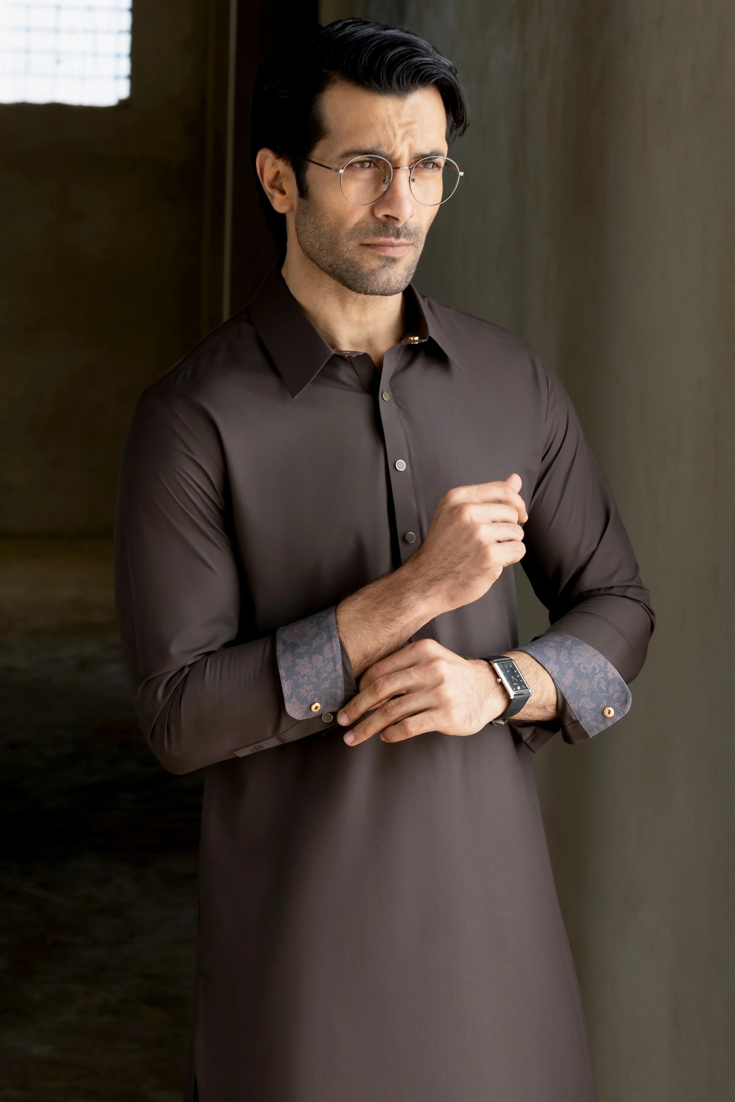 CHOCOLATE BLENDED KAMEEZ SHALWAR | CCMKS-S-39657-B4 - Image 2