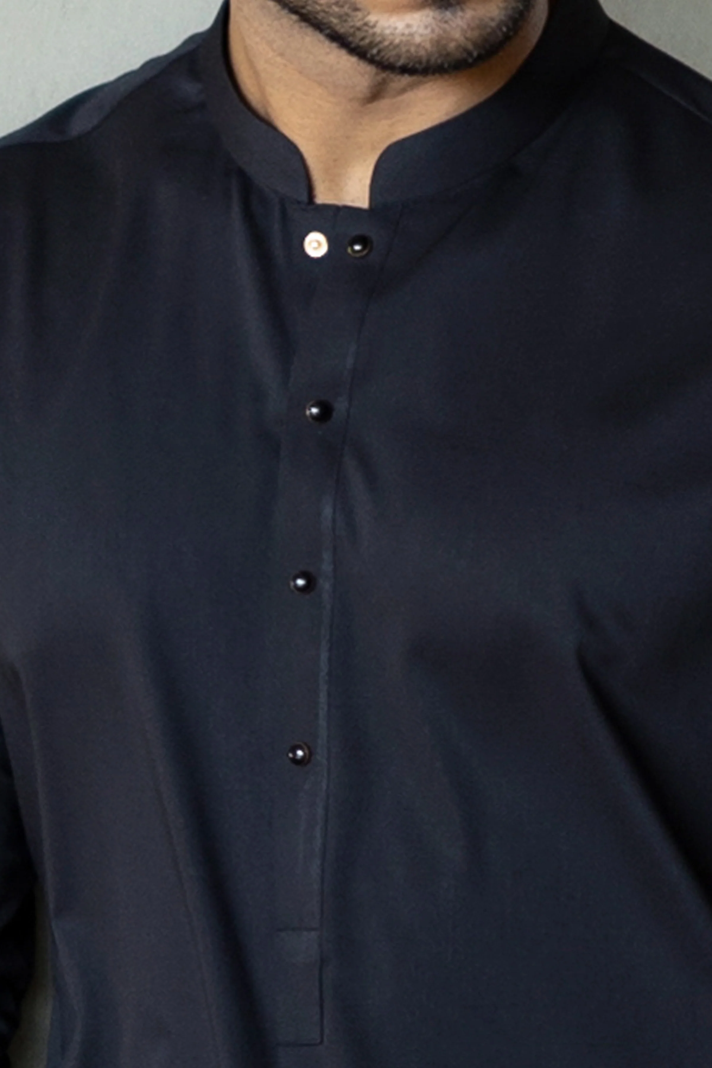BLACK BLENDED KAMEEZ SHALWAR | CCMKS-S-39674-A6 - Image 3