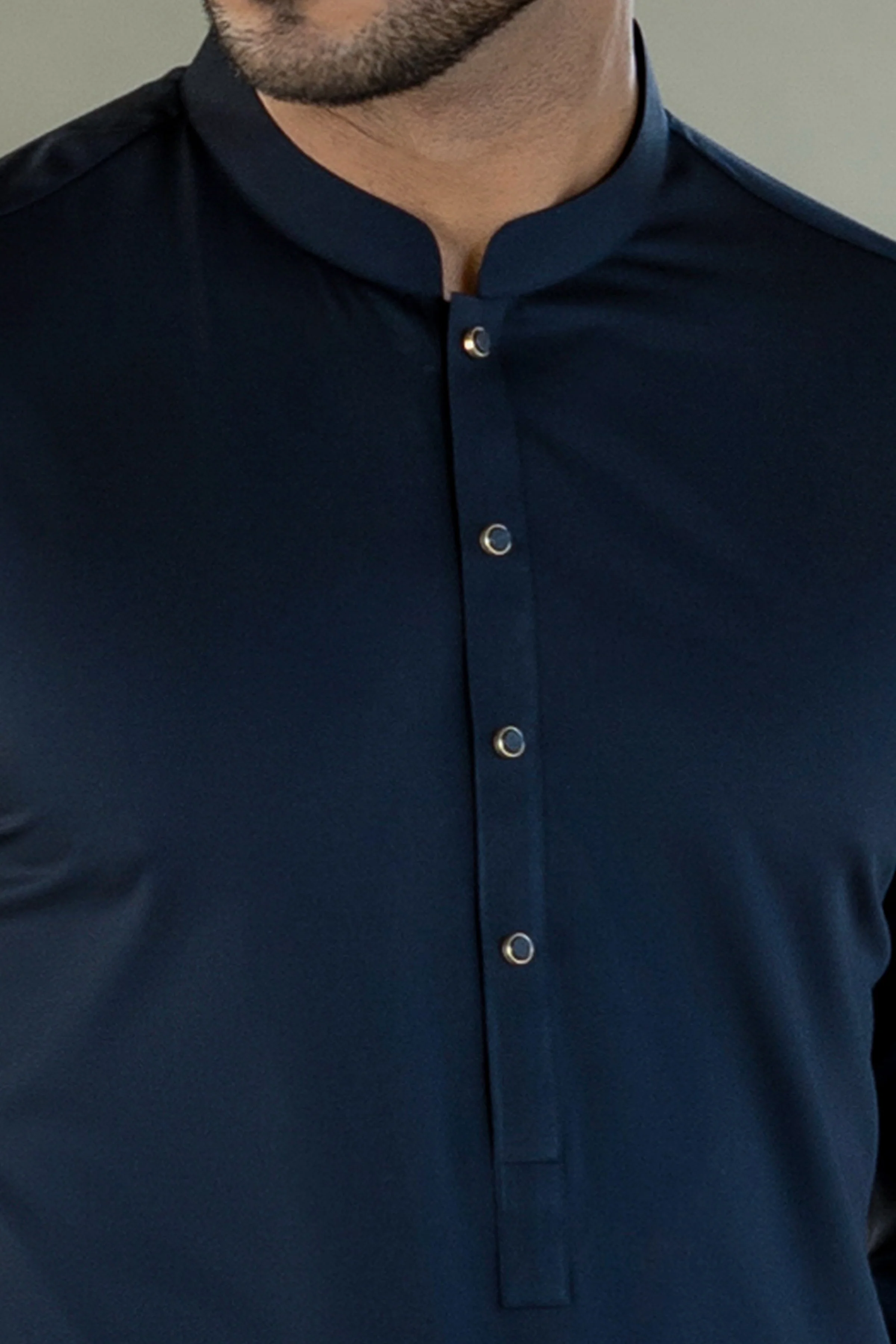 NAVY BLENDED KAMEEZ SHALWAR | CCMKS-S-39674-E6 - Image 3