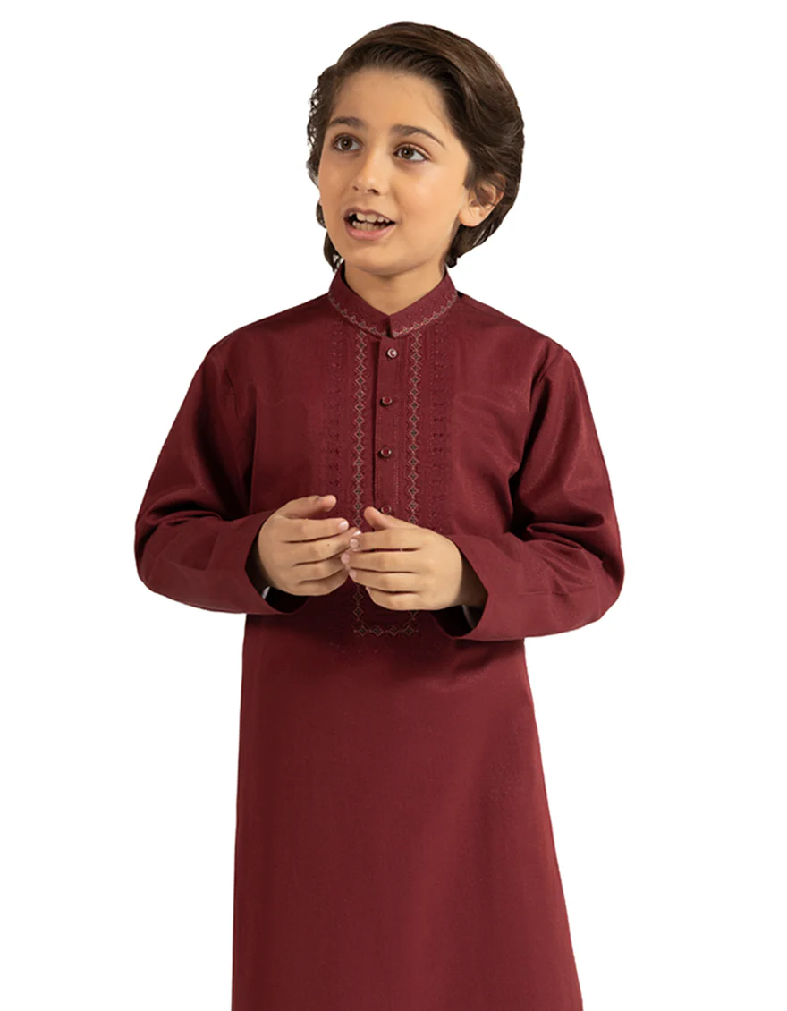 MAROON COTTON KURTA | JCK-A-42001/S26/JJ10610-SF - Image 2