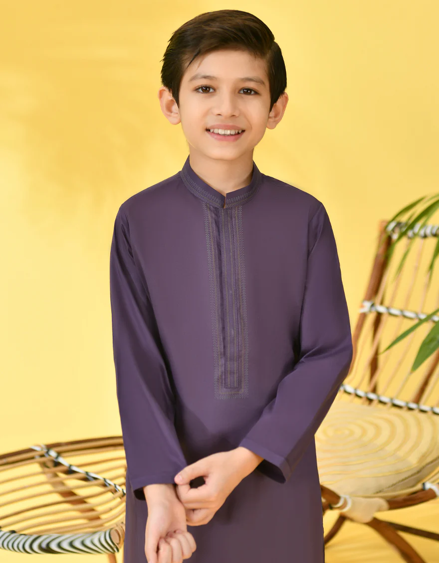 DEEP PURPLE COTTON KURTA | JCK-S-38961/S24/JJ8714-CL - Image 2