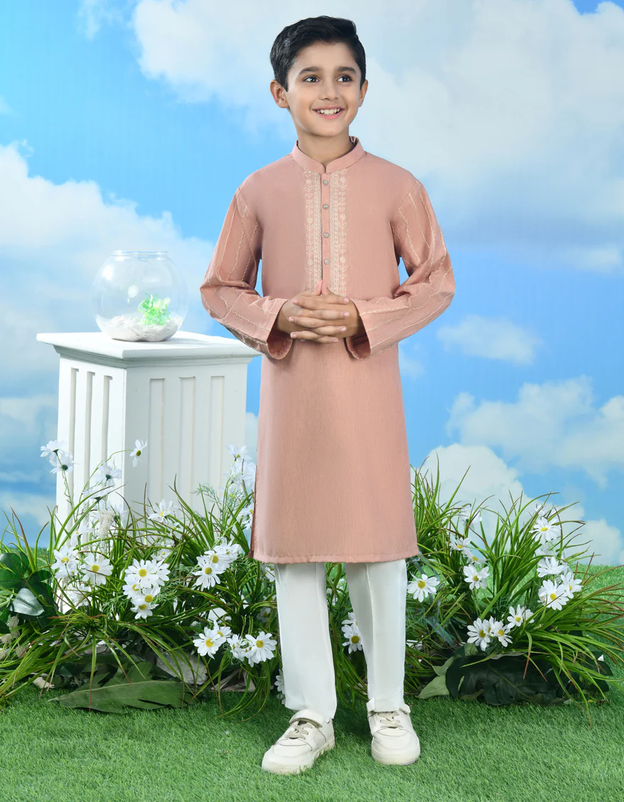 PEACH SPECIAL KURTA | JCK-SP-A-34559/S24/JJ8816-FL