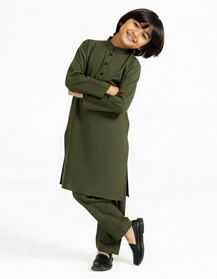 PARROT GREEN KURTA TROUSERS | JCKP-A-39608/S26/JJ10438-CL