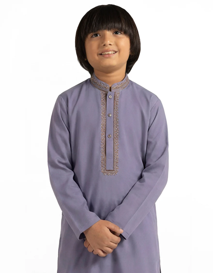 LILAC BLENDED KURTA TROUSERS | JCKP-A-39631/S26/JJ10594-SF - Image 2
