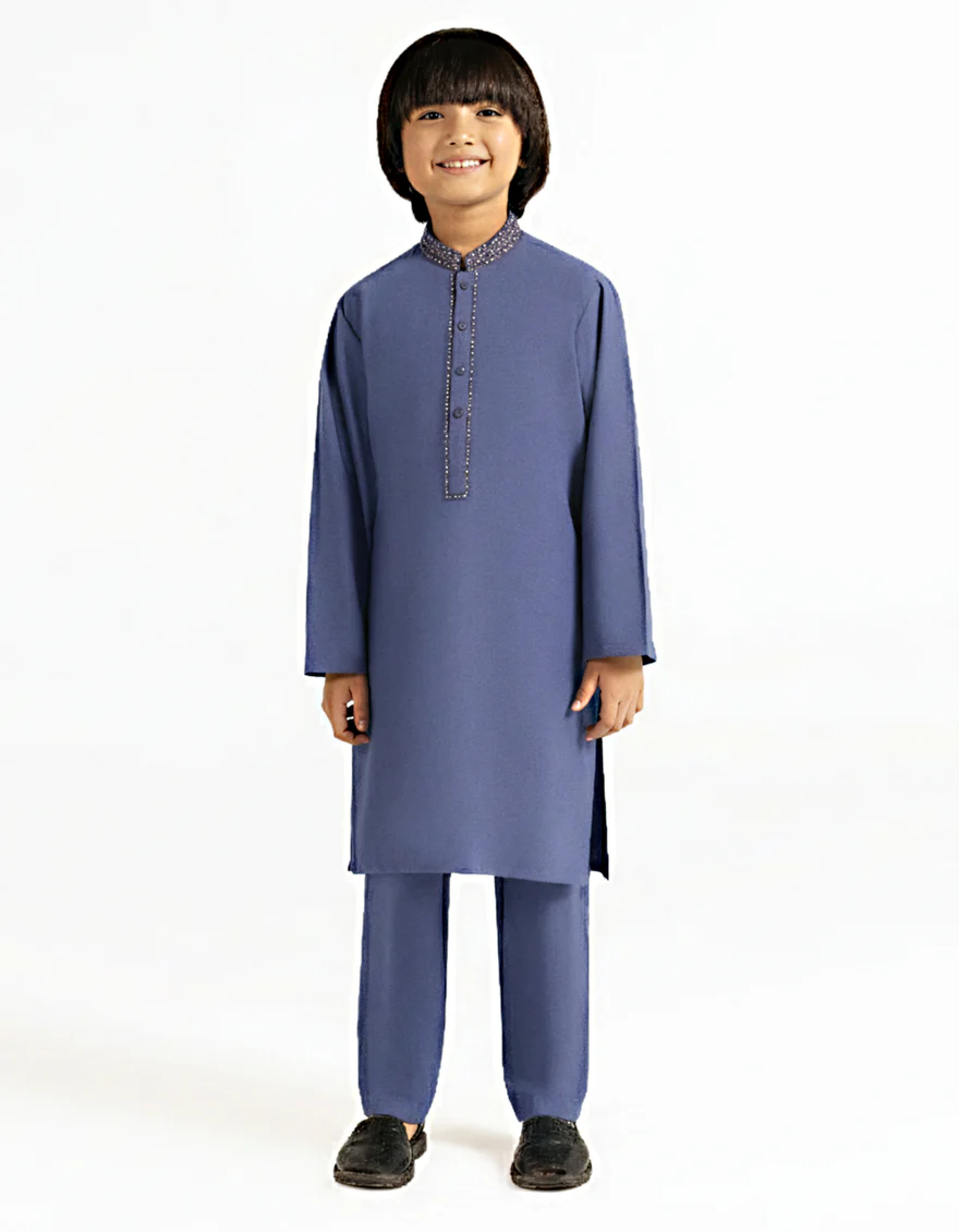 INDIGO BLENDED KURTA TROUSERS | JCKP-A-39656/S26/JJ10772-SF