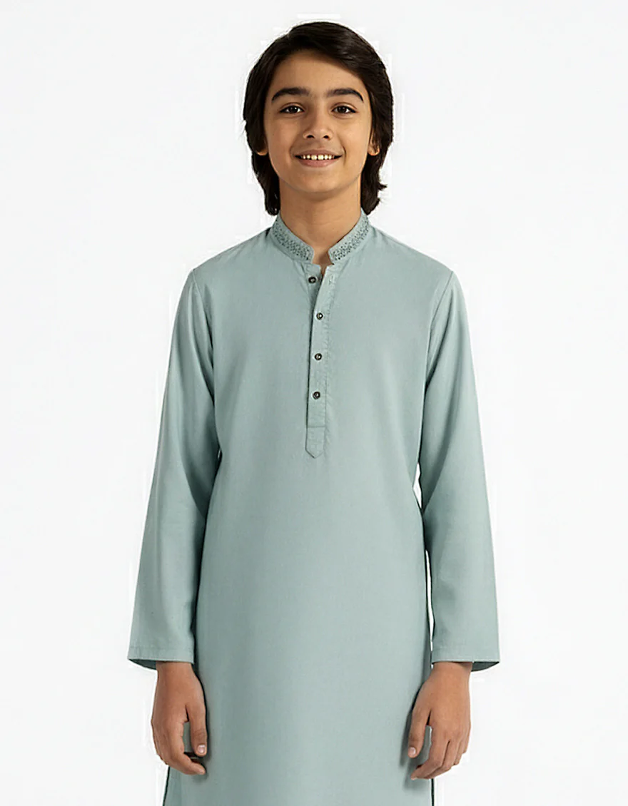 LIGHT BLUE KAMEEZ SHALWAR | JCKS-A-39555/S25/JJ10369-SF - Image 2