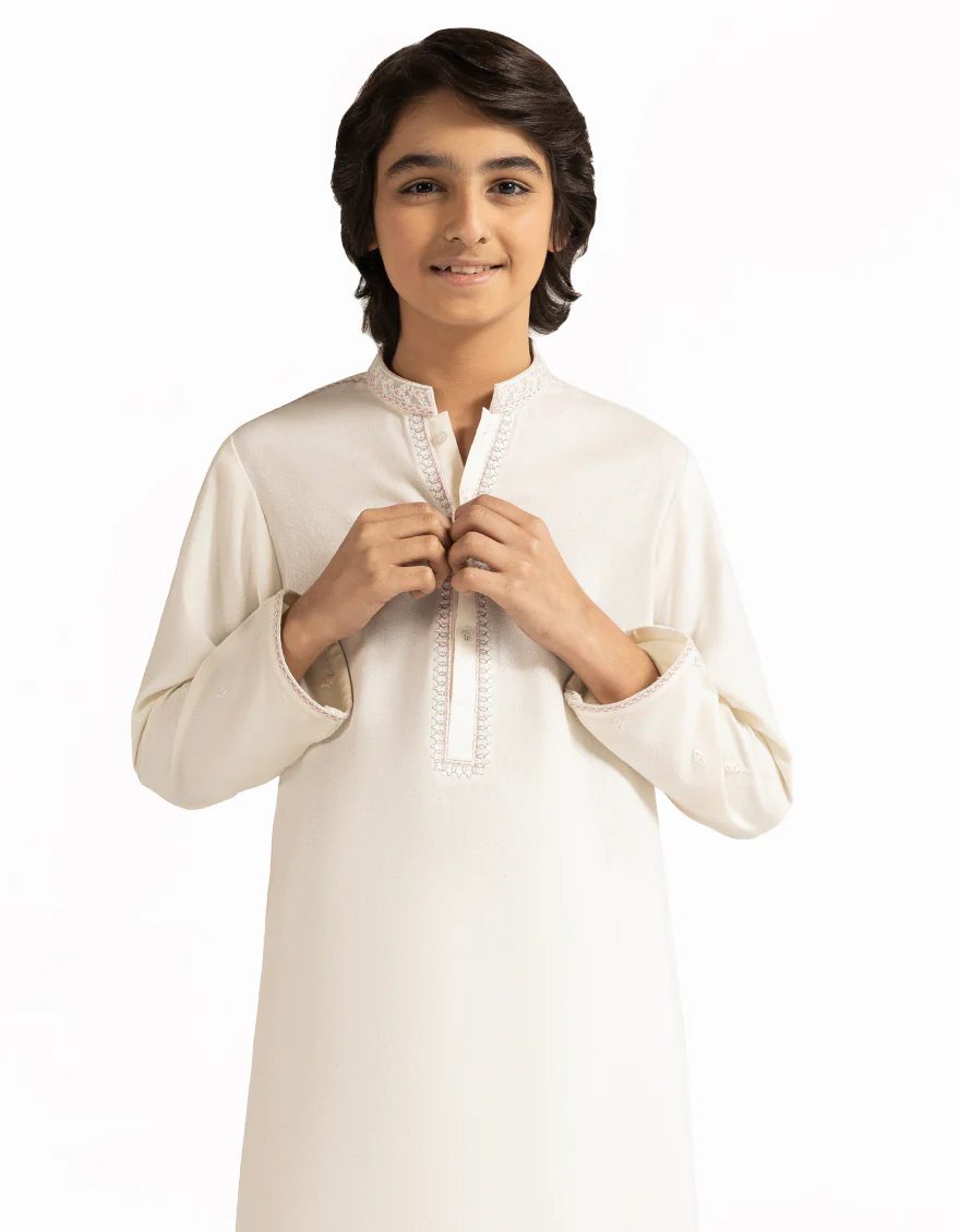 OFF WHITE KAMEEZ SHALWAR | JCKS-A-39576/S26/JJ10581-FL - Image 2