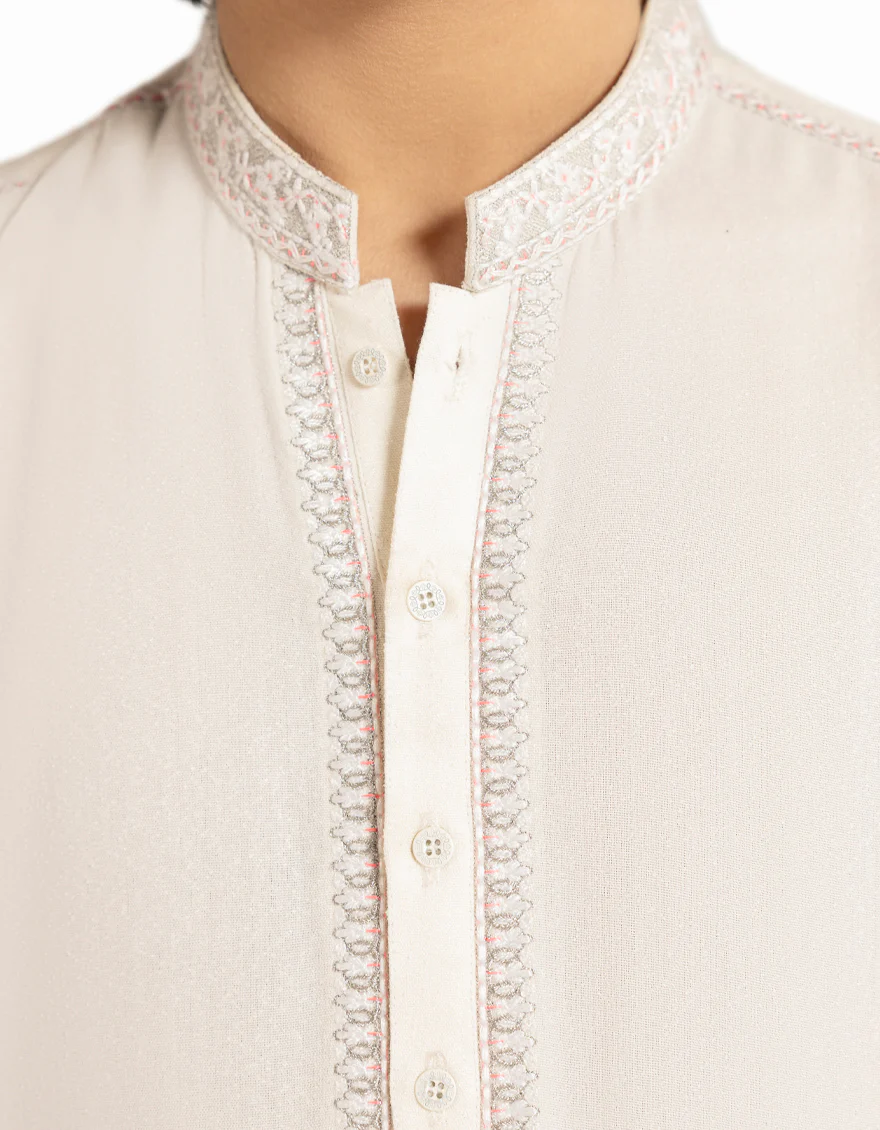 OFF WHITE KAMEEZ SHALWAR | JCKS-A-39576/S26/JJ10581-FL - Image 3