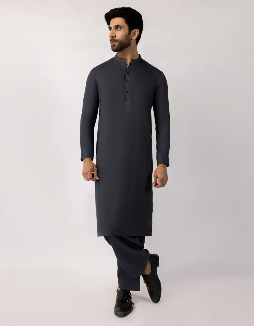 GREY KAMEEZ SHALWAR | JCKS-A-90545/S25/JJ9768-SF - Image 3