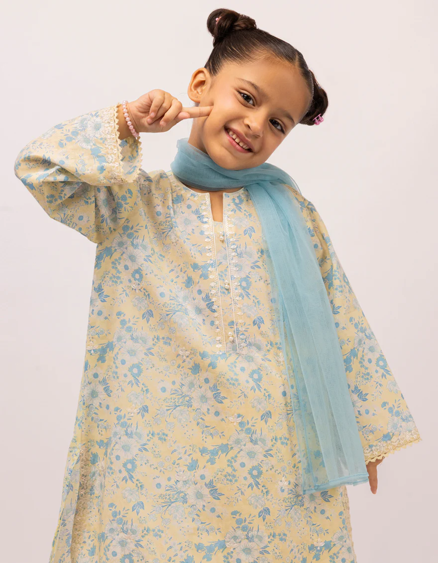 YELLOW DOBBY 3PC STITCHED | JGK-S-JGP-26-1632 FB/FLORISTA-01 - Image 3