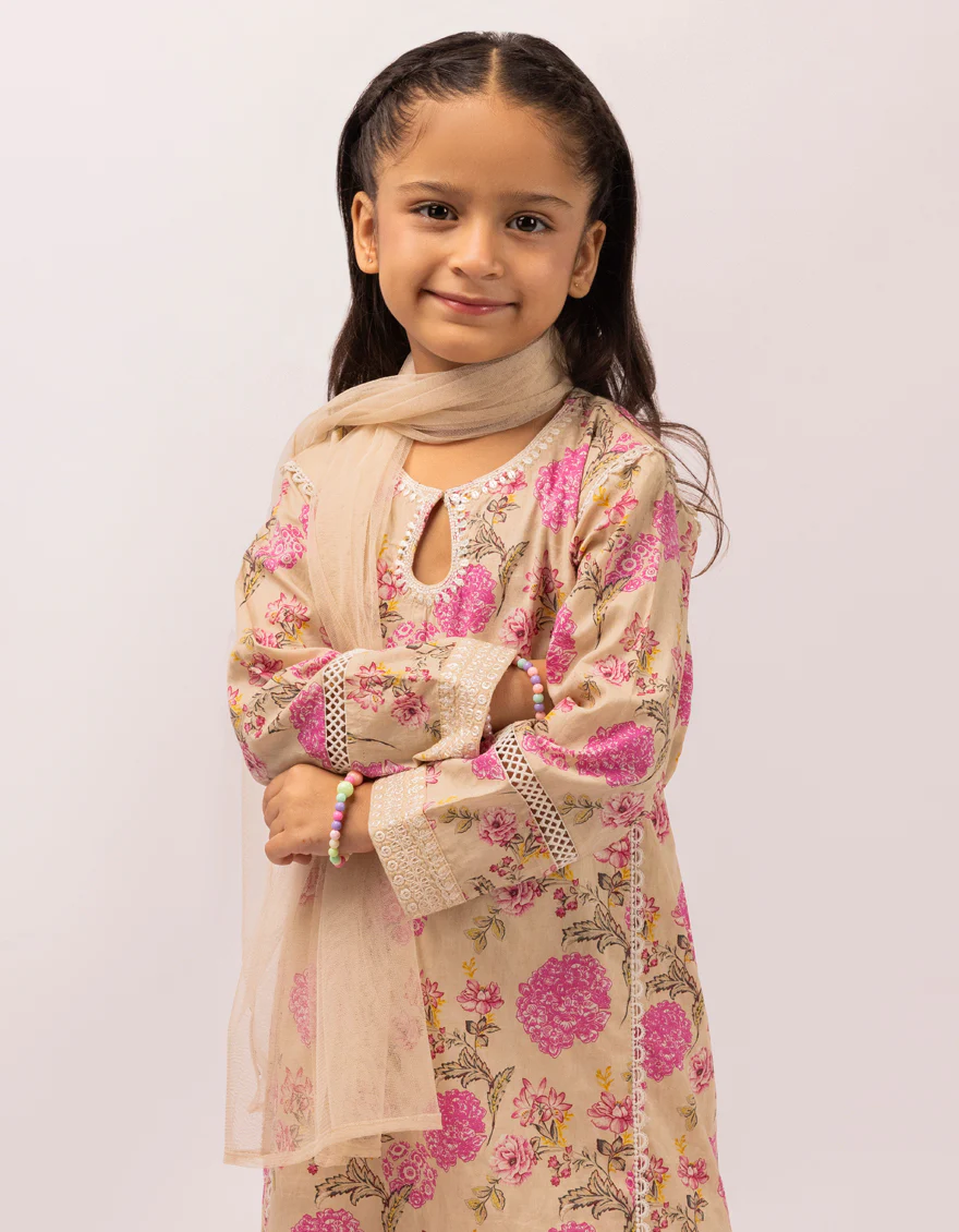 BEIGE DOBBY 3PC STITCHED | JGK-S-JGP-26-1636 FB/FLORISTA-05 - Image 2