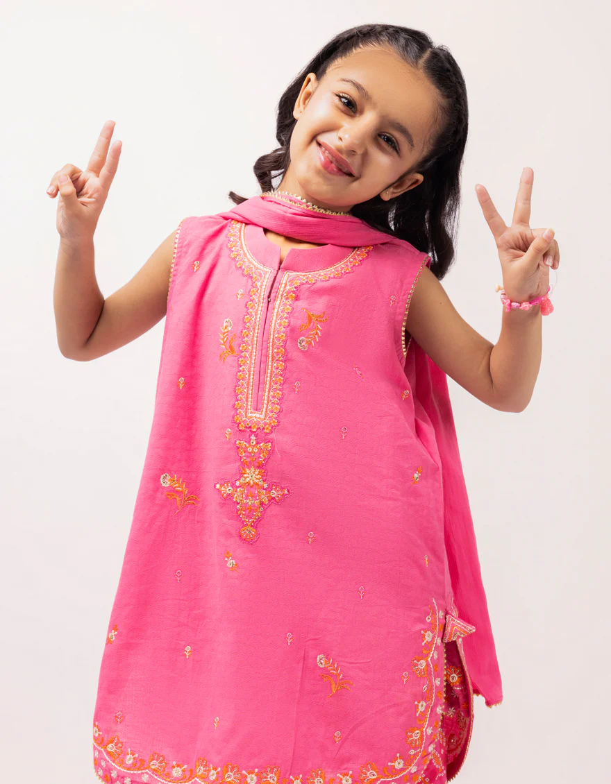 PINK DOBBY 3PC STITCHED | JGK-S-JGP-26-1647 FB/CHUNRI-4 - Image 3