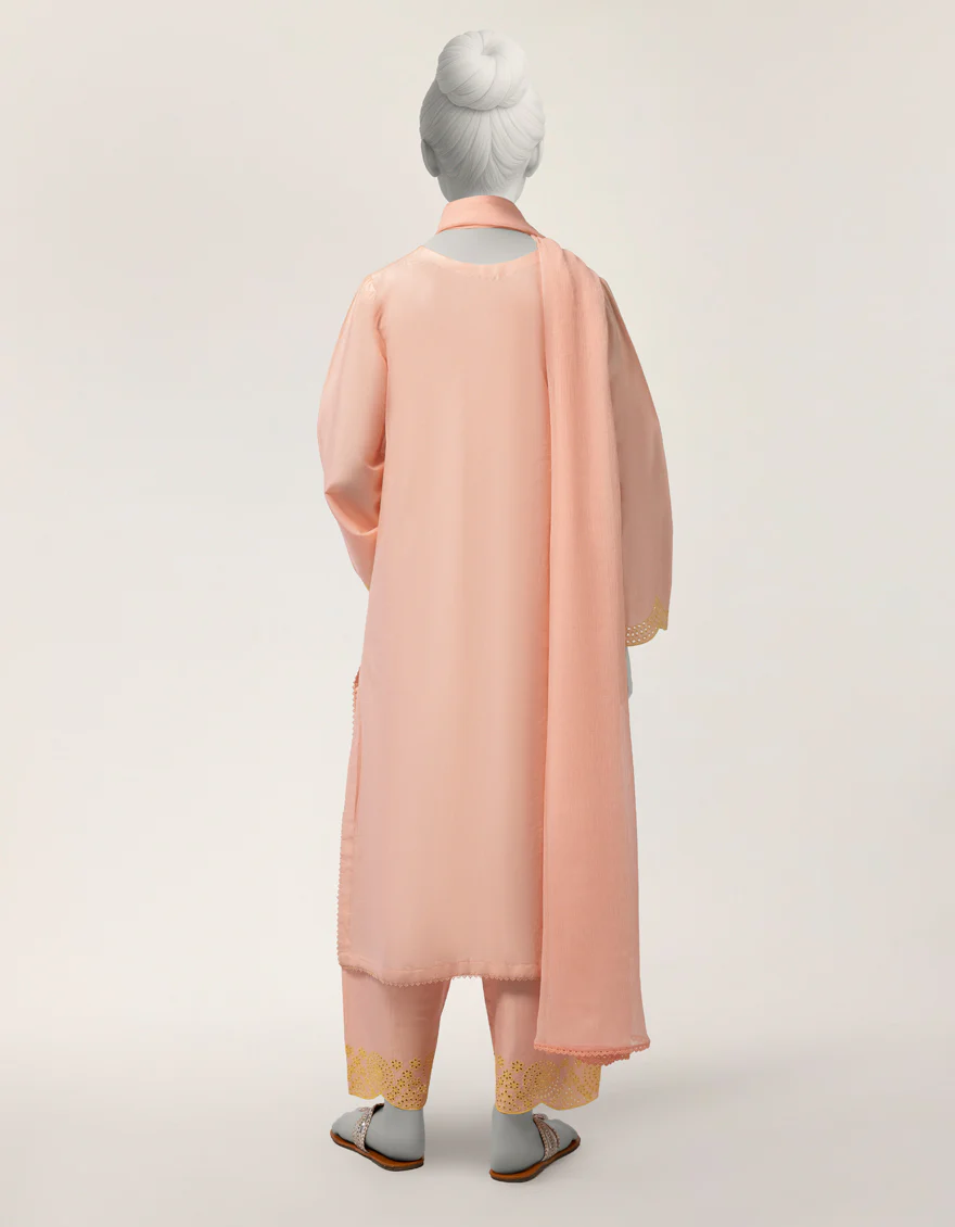 PEACH LAWN 3PC STITCHED | JGK-S-JTP-26-663 FB/SCHIFFLI-T-03 - Image 2