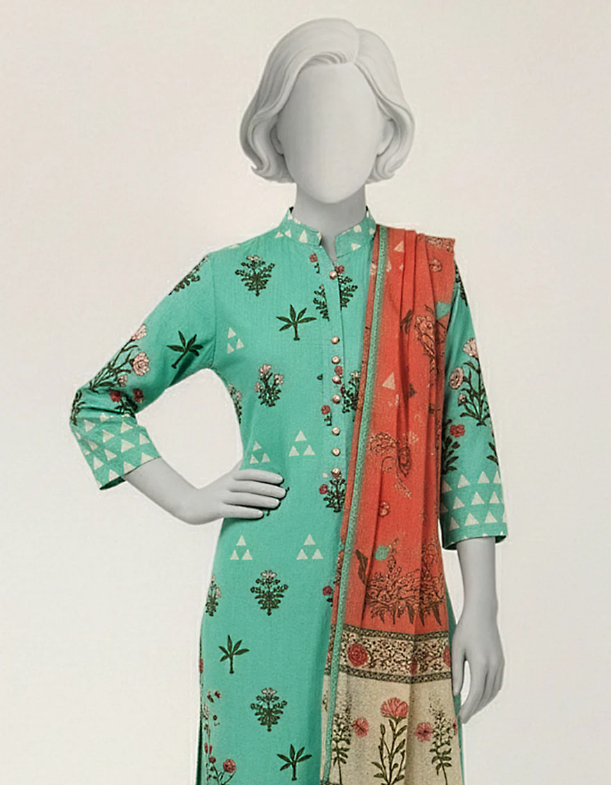 GREEN LAWN 3PC STITCHED | JGK-S-JTP-26-667 FB/GOOD EARTH-3 - Image 2