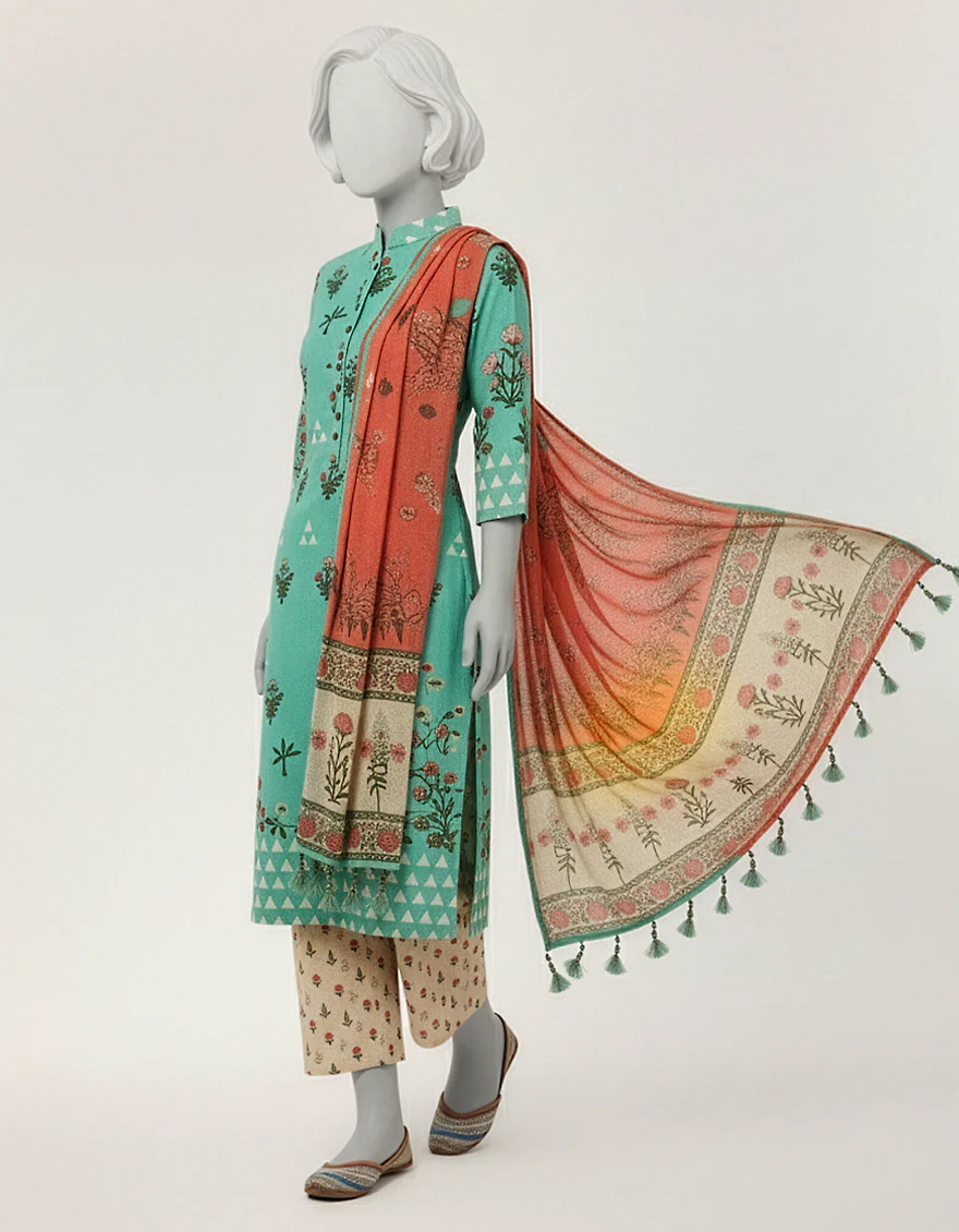 GREEN LAWN 3PC STITCHED | JGK-S-JTP-26-667 FB/GOOD EARTH-3 - Image 3