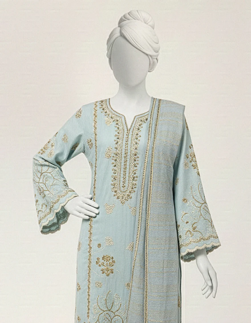 BLUE LAWN 3PC STITCHED | JGK-S-JTP-26-676 FB/MUGHAL BAGH-04 - Image 2