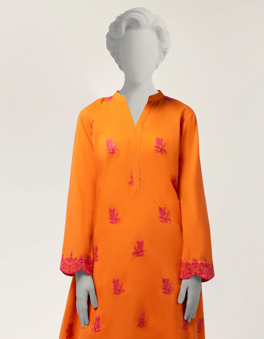 ORANGE LAWN 2PC STITCHED | JGK-S-JTST-26-545 FB/SEQUINS-03 - Image 2