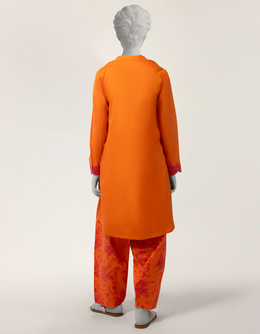 ORANGE LAWN 2PC STITCHED | JGK-S-JTST-26-545 FB/SEQUINS-03 - Image 3