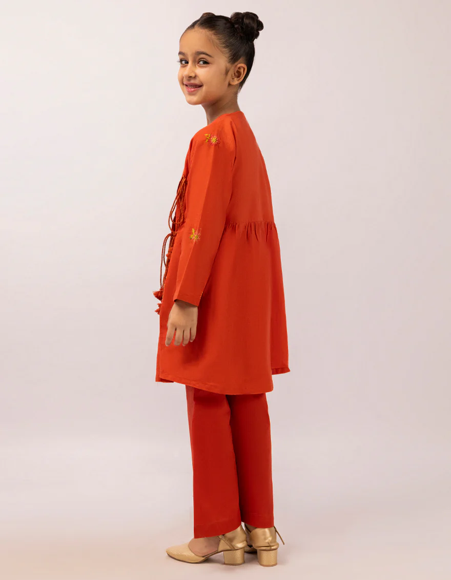 ORANGE LAWN 2PC STITCHED | JGKL-S-JGST-26-5686 FB/SOLIDS-04 - Image 2