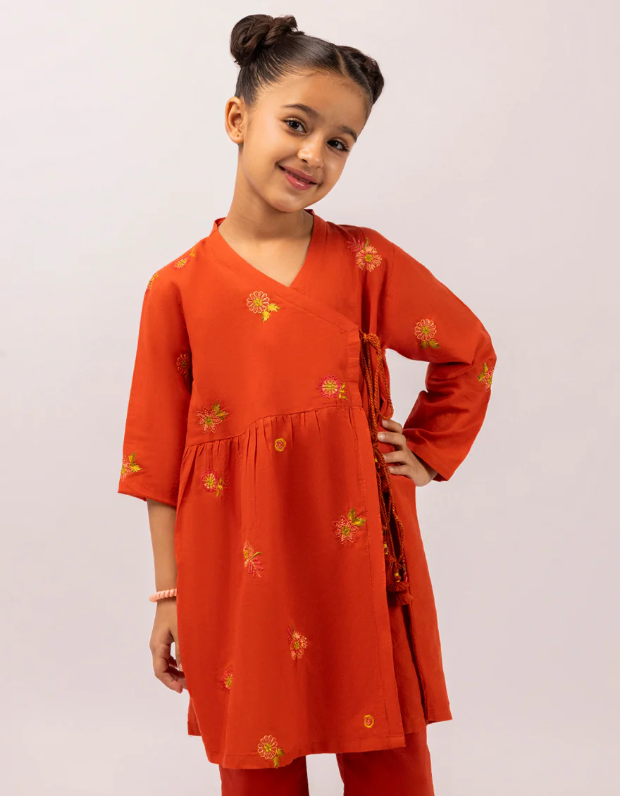 ORANGE LAWN 2PC STITCHED | JGKL-S-JGST-26-5686 FB/SOLIDS-04 - Image 3