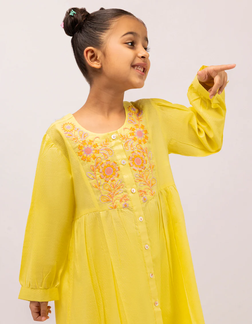 YELLOW DOBBY 2PC STITCHED | JGKL-S-JGST-26-5687 FB/VIVID-1 - Image 2
