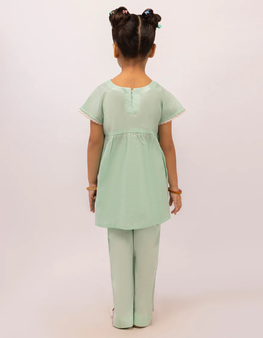 GREEN DOBBY 2PC STITCHED | JGKL-S-JGST-26-5690 FB/VIVID-4 - Image 3