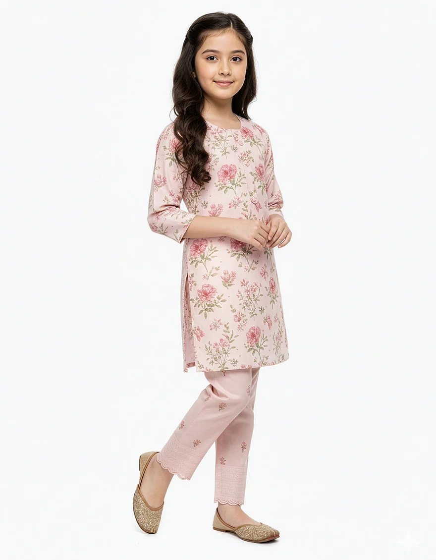 PINK LAWN 2PC STITCHED | JGKL-S-JGST-26-5697 FB/DITSY-3 - Image 2