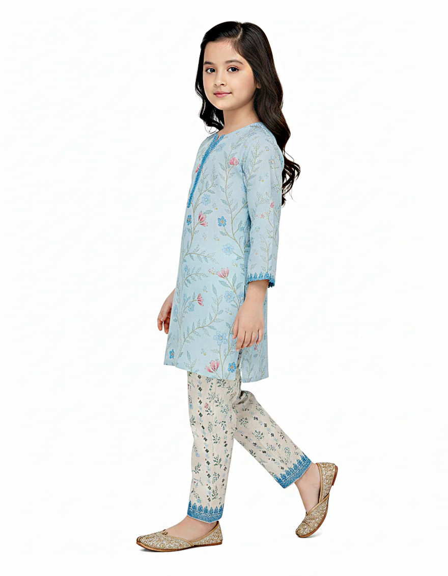 BLUE LAWN 2PC STITCHED | JGKL-S-JGST-26-5698 FB/DITSY-4 - Image 2
