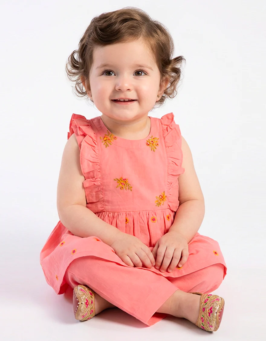 PINK LAWN 2PC STITCHED | JIK-S-JIST-26-5818 FB/LITTLE TOTS-02 - Image 2