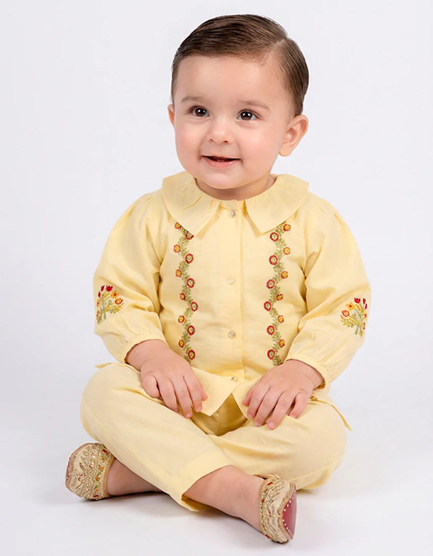 YELLOW LAWN 2PC STITCHED | JIK-S-JIST-26-5819 FB/LITTLE TOTS-03 - Image 2