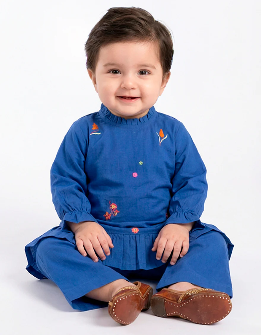 BLUE LAWN 2PC STITCHED | JIK-S-JIST-26-5822 FB/LITTLE TOTS-06 - Image 2