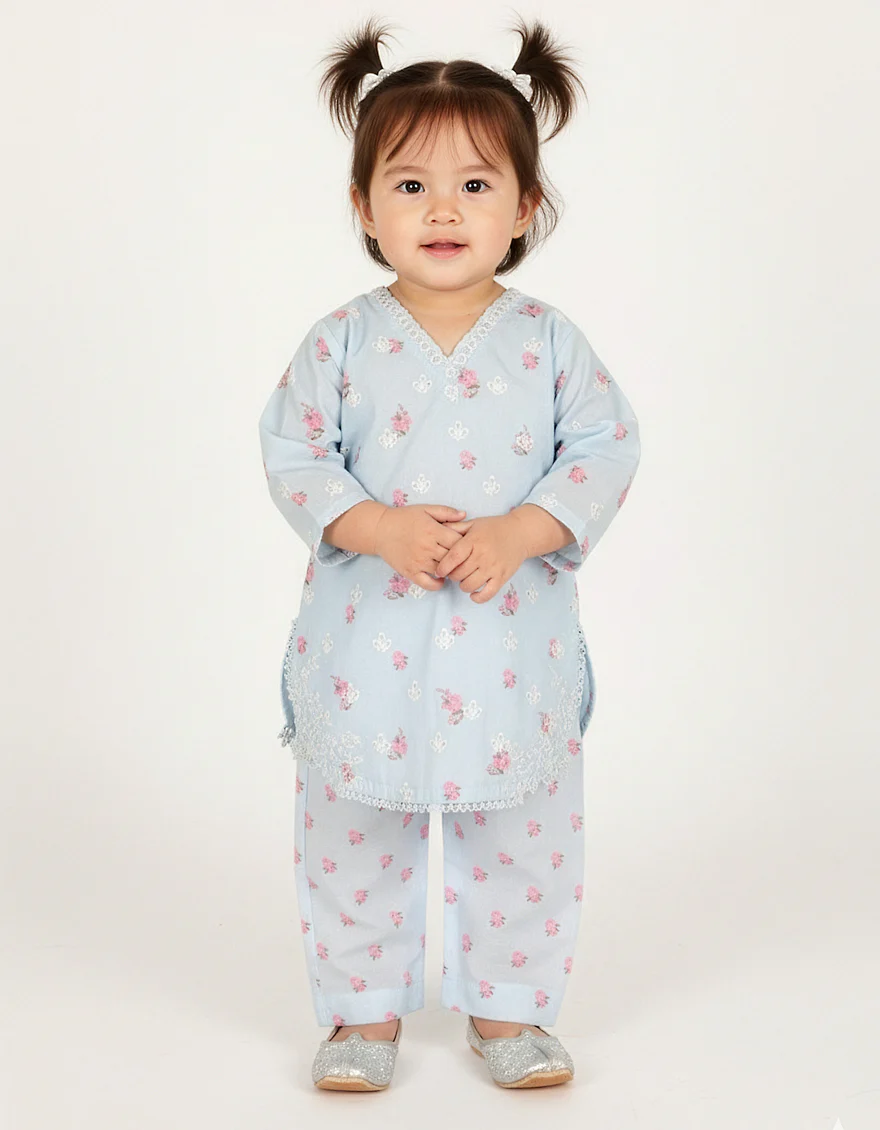 BLUE LAWN 2PC STITCHED | JIK-S-JIST-26-5823 FB/SCHIFFLI-C-1