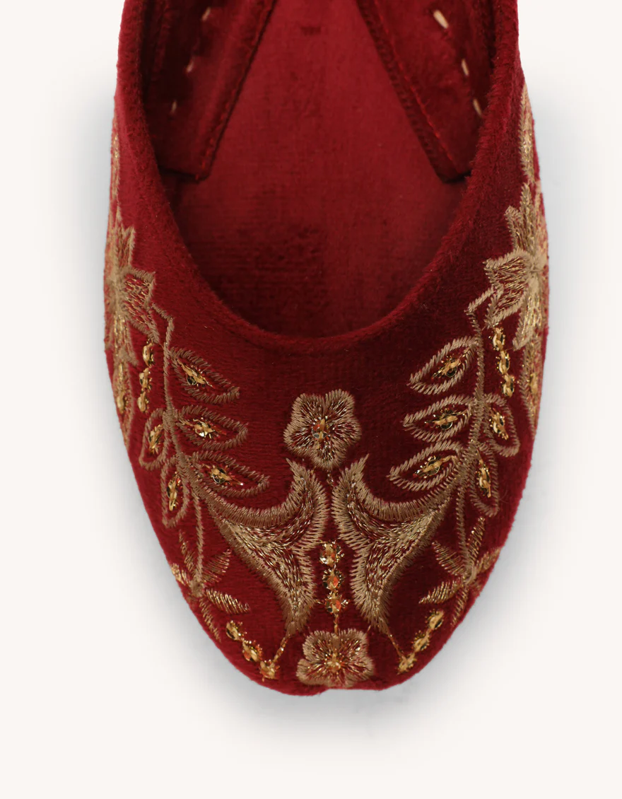 MAROON SUEDE KHUSSA | JJ-LKH-26-374 FB/SWEAT - Image 2