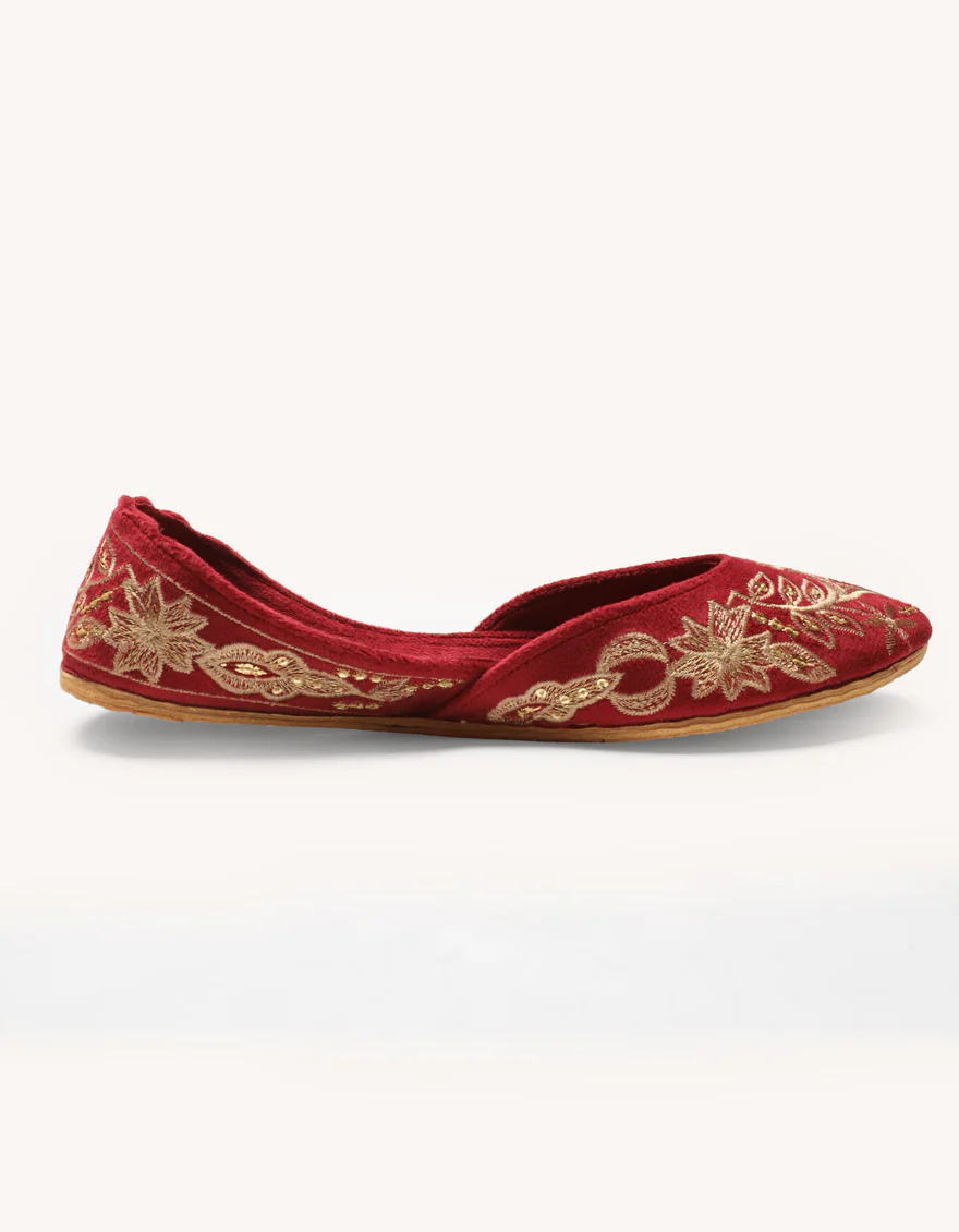 MAROON SUEDE KHUSSA | JJ-LKH-26-374 FB/SWEAT - Image 3