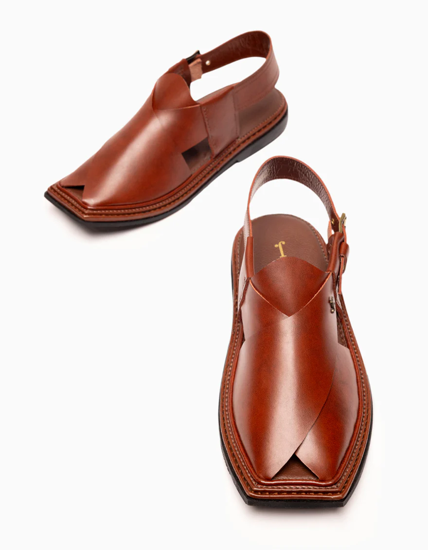 MAROON PLAIN PESHAWARI SANDAL | JJFW-JPC-21362/S26-GK-PLN - Image 2