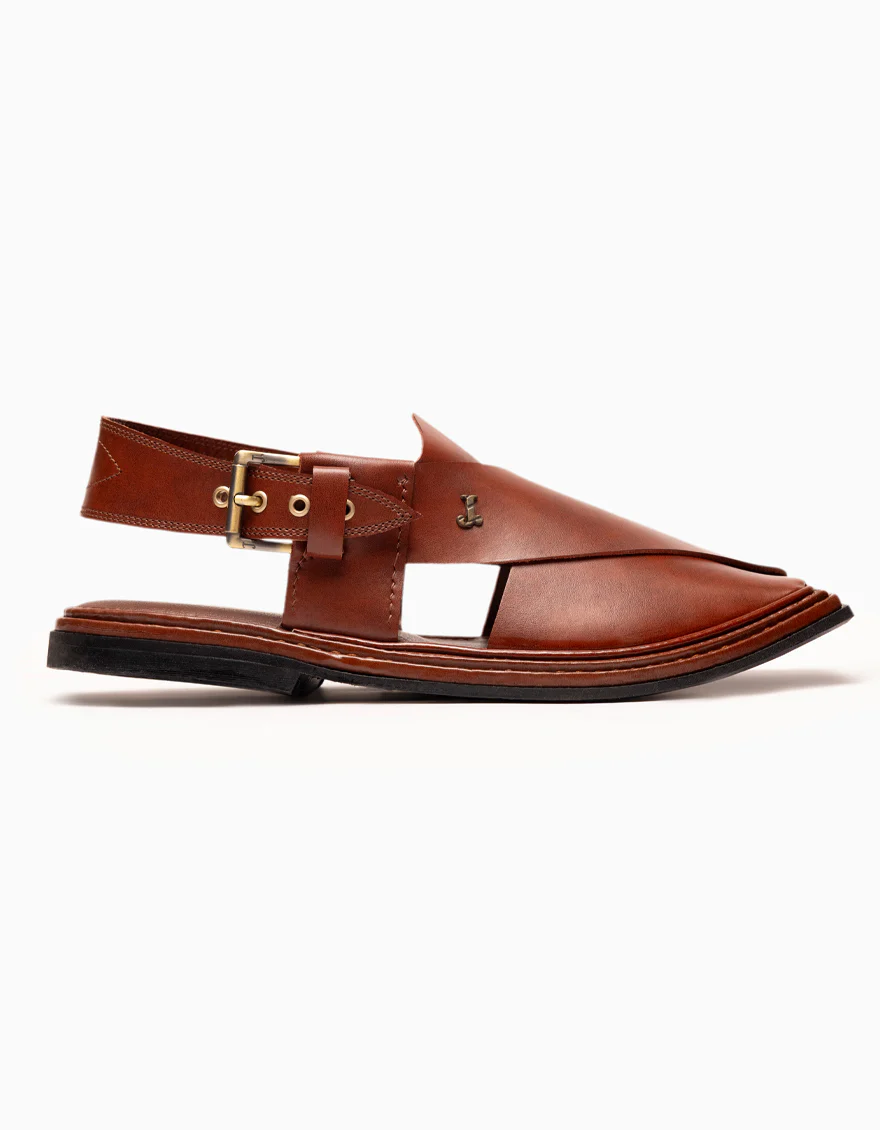 MAROON PLAIN PESHAWARI SANDAL | JJFW-JPC-21362/S26-GK-PLN - Image 3