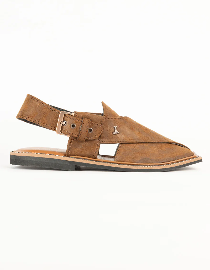 BROWN PESHAWARI SANDAL | JJFW-JPC-367-FR-S25-JJ-6907-A1 - Image 3