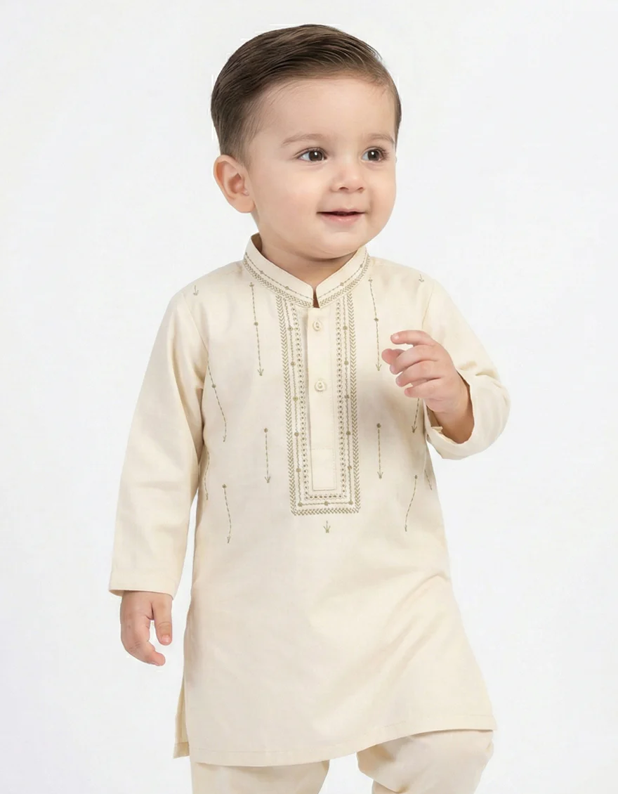 CREAM KAMEEZ SHALWAR | JJIKS-A-42046/S26/JJ10375-SF - Image 2