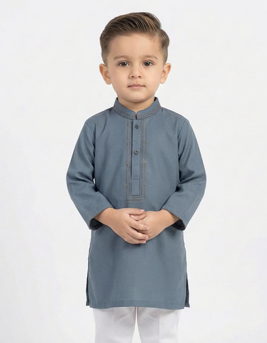 SKY BLUE KAMEEZ SHALWAR | JJIKS-A-50496/S26/JJ10889-SF - Image 2