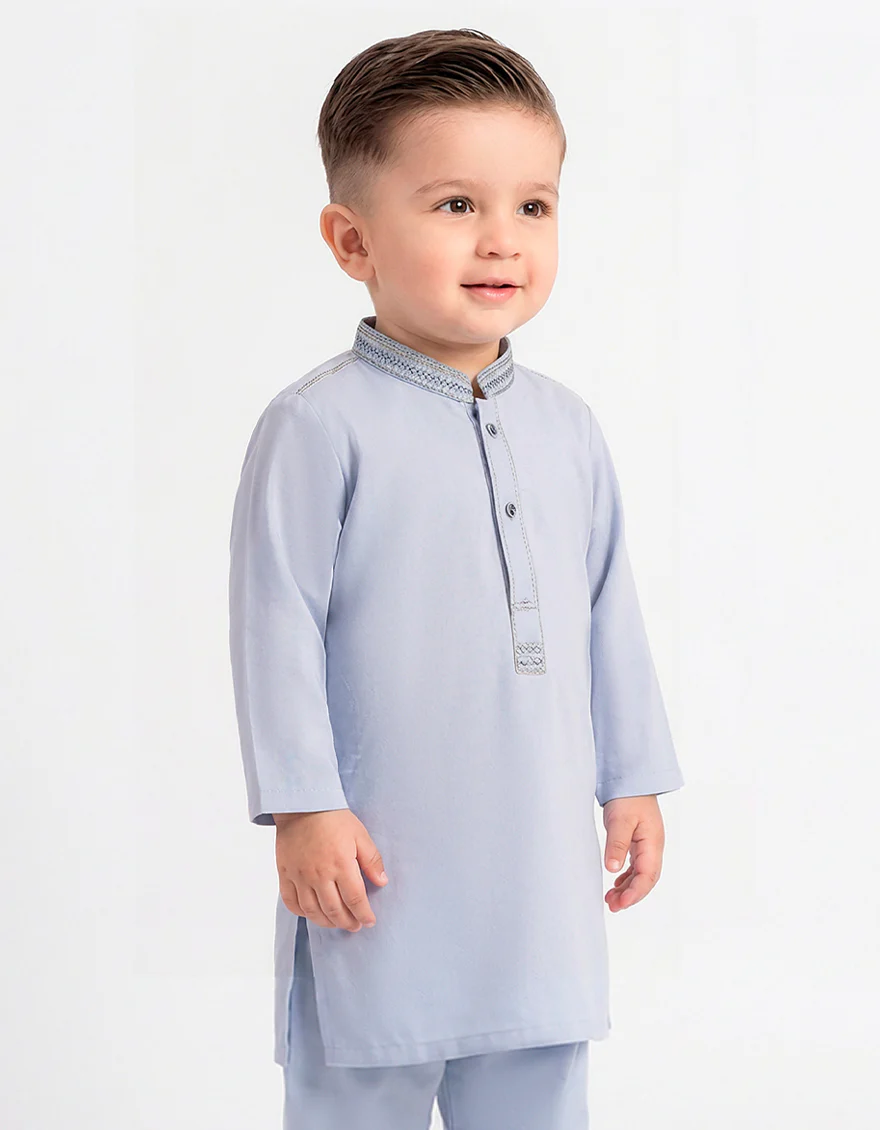 SKY BLUE KAMEEZ SHALWAR | JJIKS-W-39597/S26/JJ10592-SF - Image 2