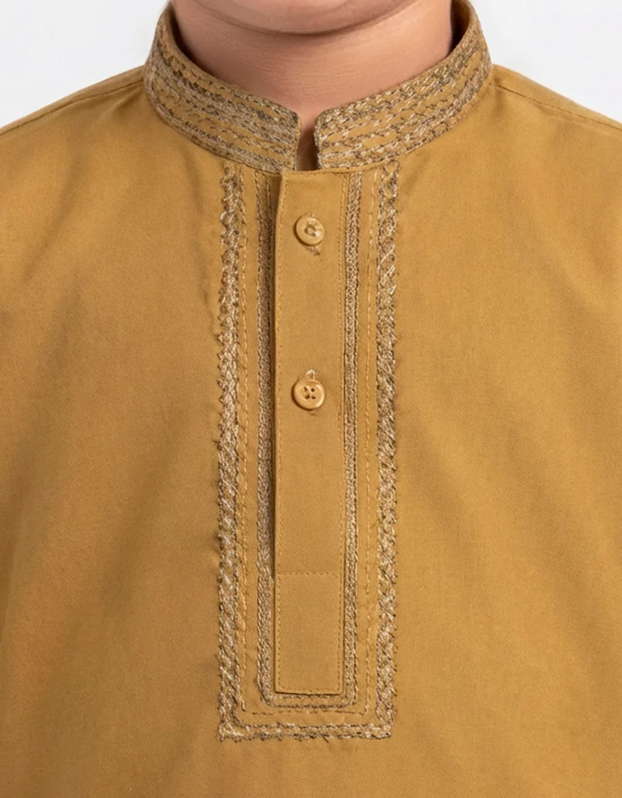 GOLDEN POLYESTER KAMEEZ SHALWAR | JJIKS-W-39599/S26/JJ10592-SF - Image 3