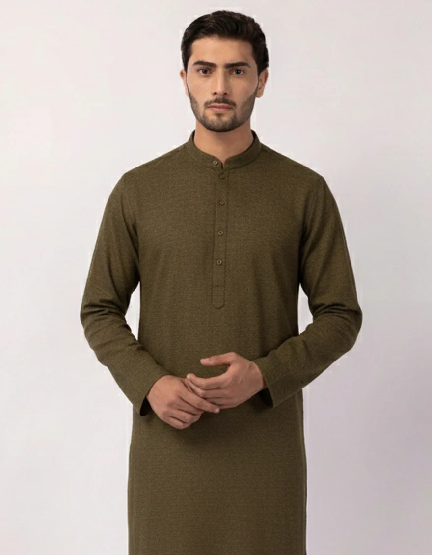 MEHNDI COTTON KURTA | JJK-A-33919/S26/JJ12030-SF - Image 2
