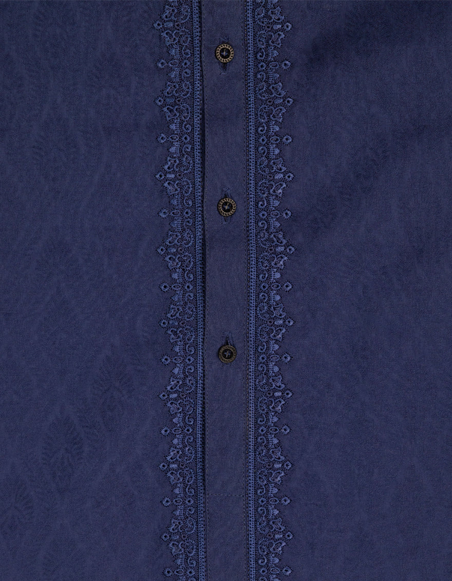 BLUE COTTON KURTA | JJK-S-33926/S26/JJ10621-SF - Image 3