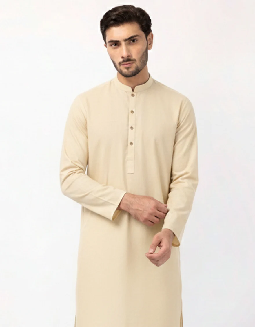 CREAM COTTON KURTA | JJK-S-33969/S26/JJ10236-SF - Image 2