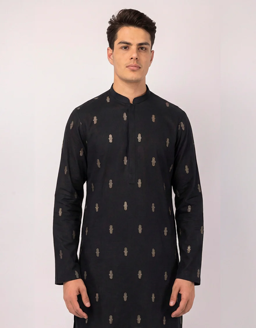 GREY COTTON KURTA | JJK-S-47601/S26/JJ10903-SF - Image 2