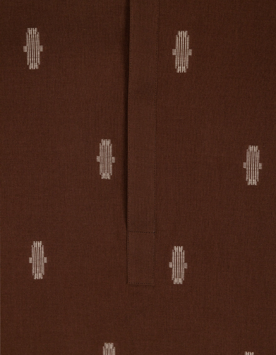BROWN COTTON KURTA | JJK-S-47602/S26/JJ10903-SF - Image 3