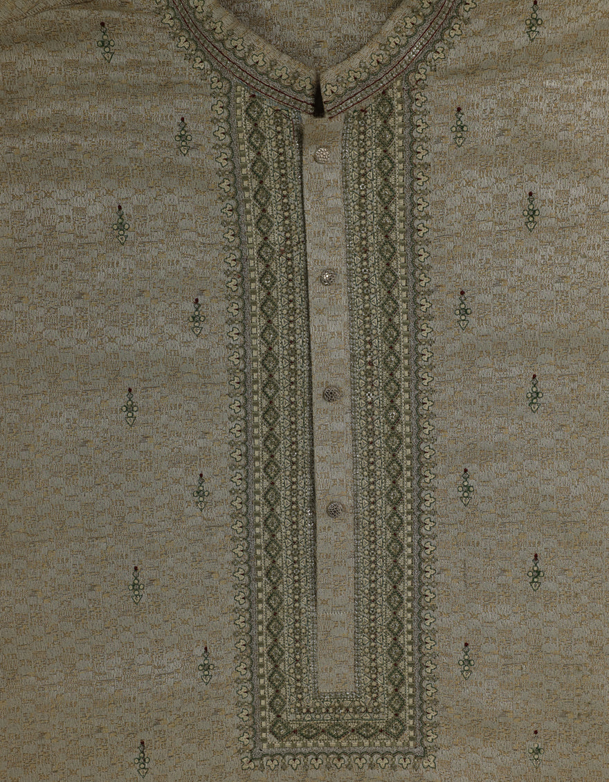 DULL GOLD POLYESTER SPECIAL KURTA | JJK-SP-A-50432/S26/JJ9964-FL - Image 3
